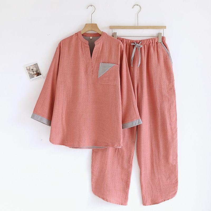 Two Tone Pajama Set Product Image