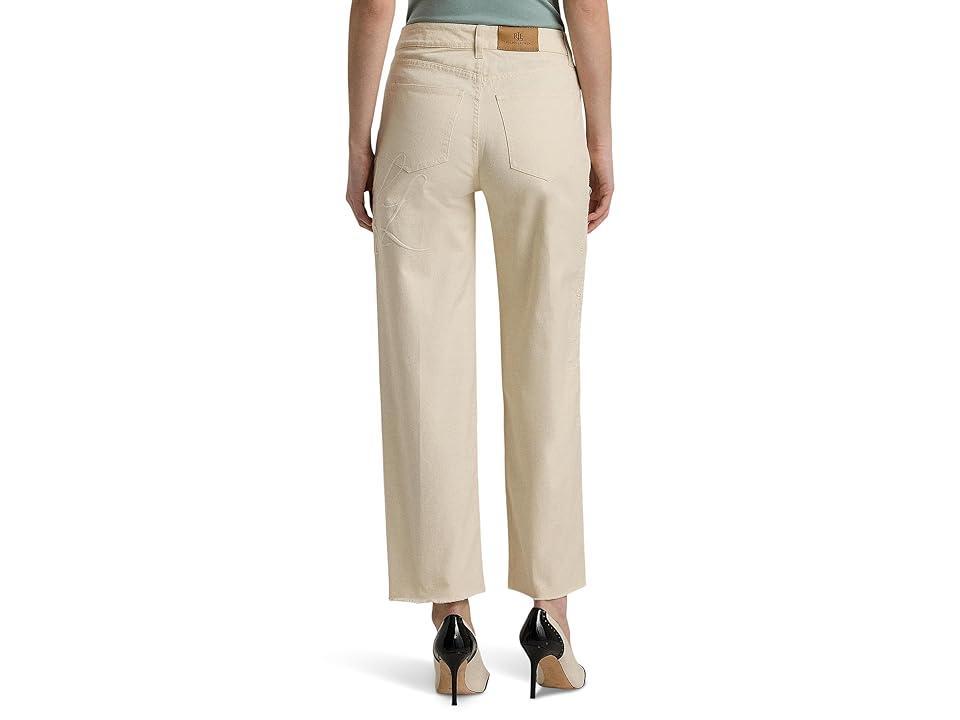 Lauren Ralph Lauren High-Rise Relaxed Cropped Jeans (Mascarpone Cream Wash) Women's Jeans Product Image