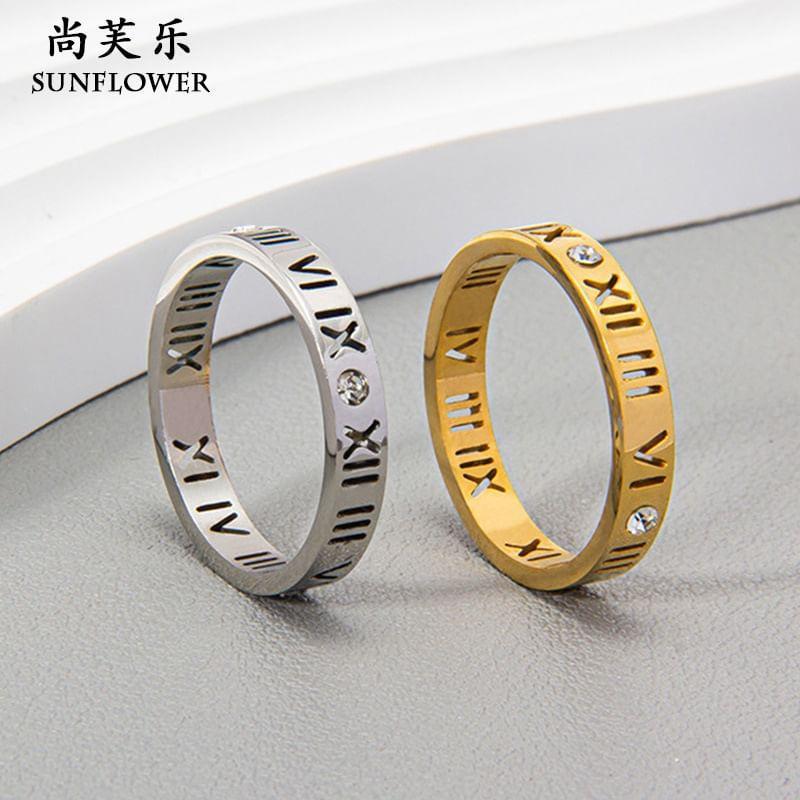 Couple Matching Roman Numeral Ring Product Image