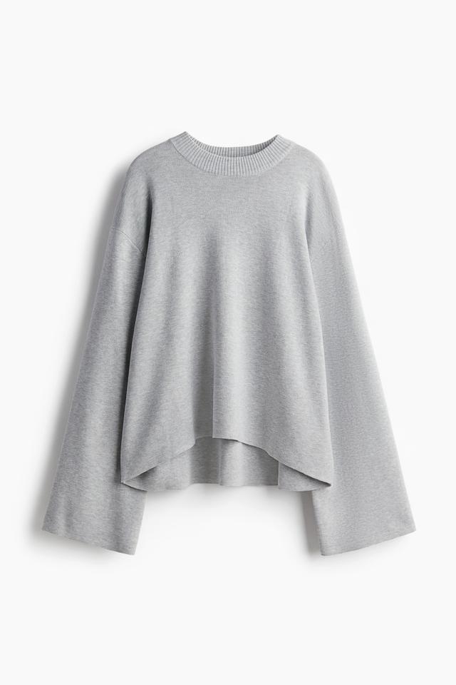 Oversized Curved-Hem Sweater Product Image