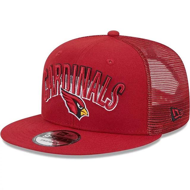 Mens New Era Cardinal Arizona Cardinals Grade Trucker 9FIFTY Snapback Hat Product Image