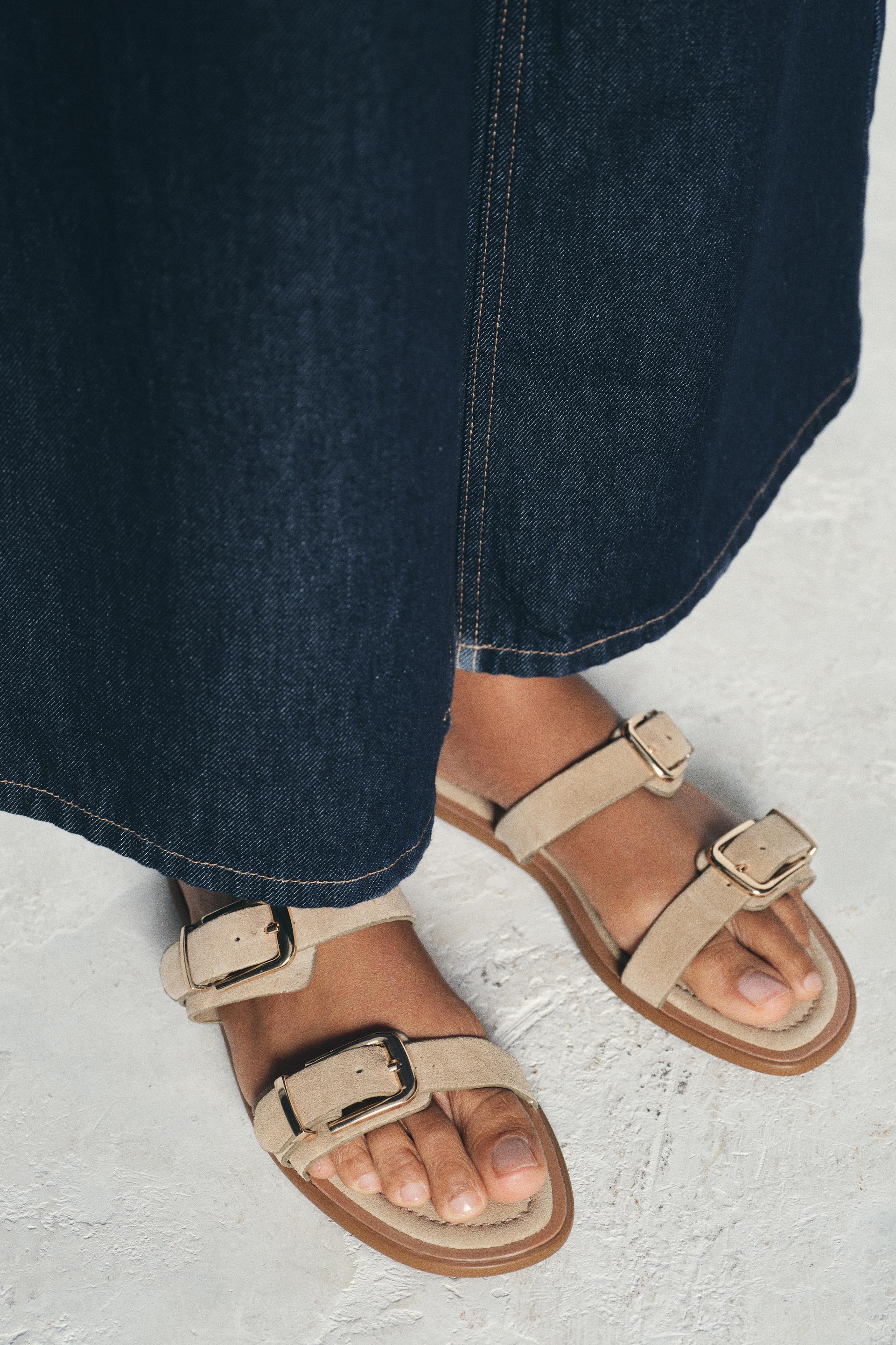 BUCKLED SUEDE SANDALS product image