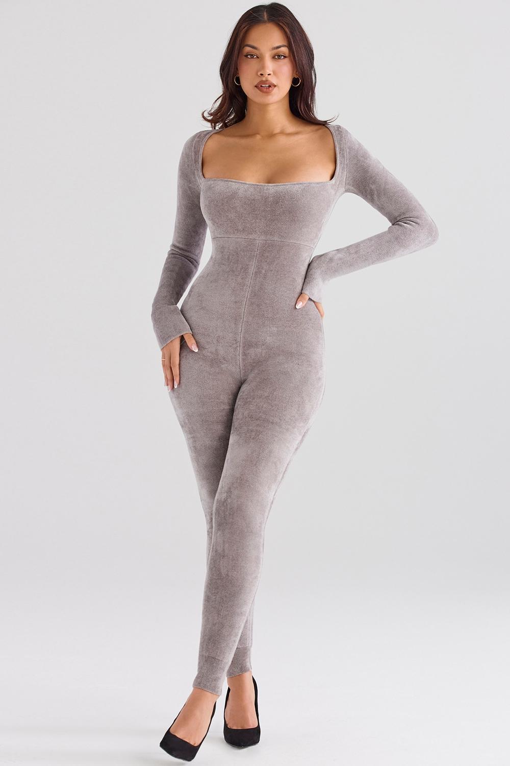 Isis Mink Heavy Chenille Loungewear Jumpsuit Product Image