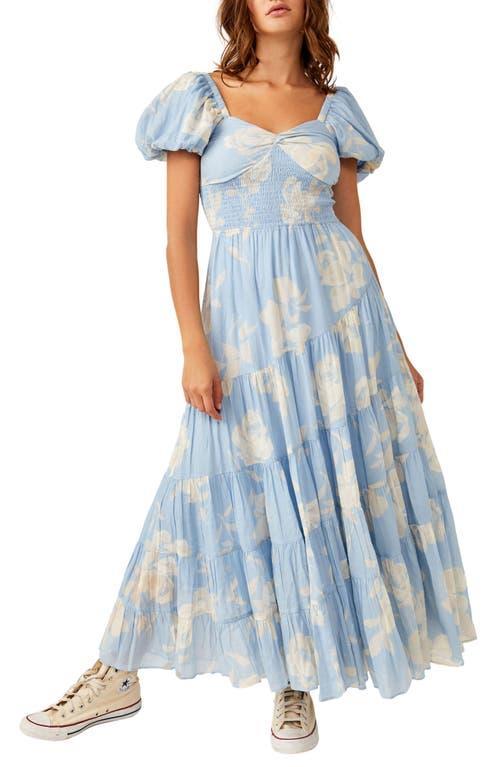 Womens Sundrenched Floral Cotton Tiered Maxi Dress Product Image