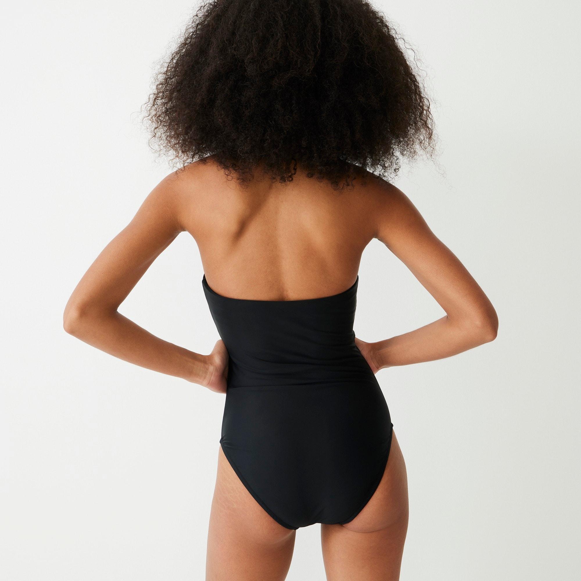 Twist-front bandeau one-piece swimsuit Product Image