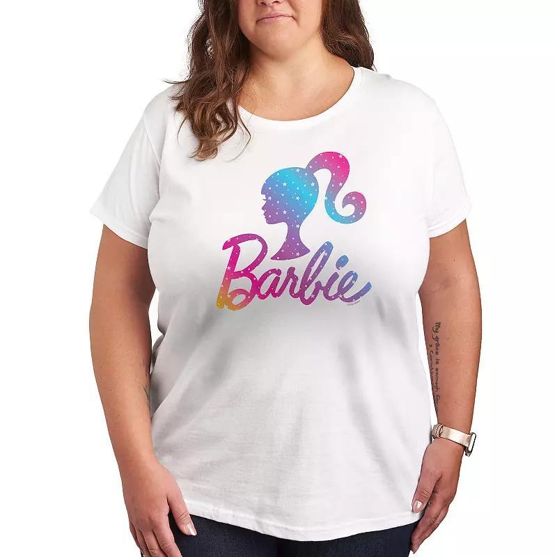 Plus Barbie Logo Winter Stars Graphic Tee, Girls Product Image