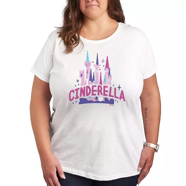 Disney Princess Cinderella Plus Castle Graphic Tee, Womens Product Image