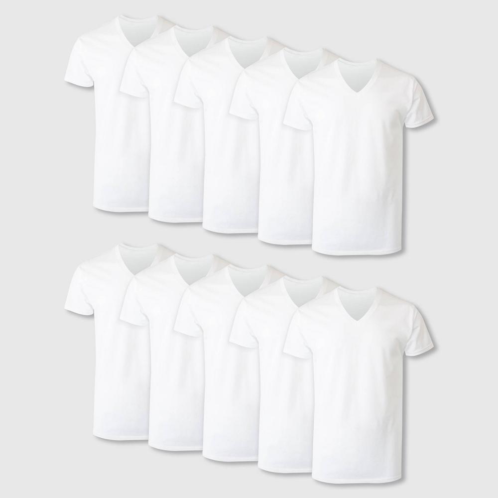 Hanes Mens V-Neck Undershirt 10pk Product Image