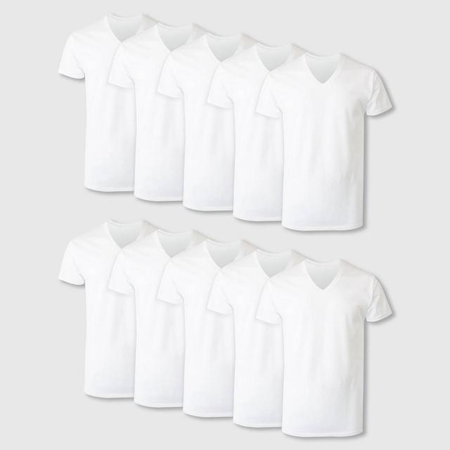 Hanes Mens V-Neck Undershirt 10pk Product Image