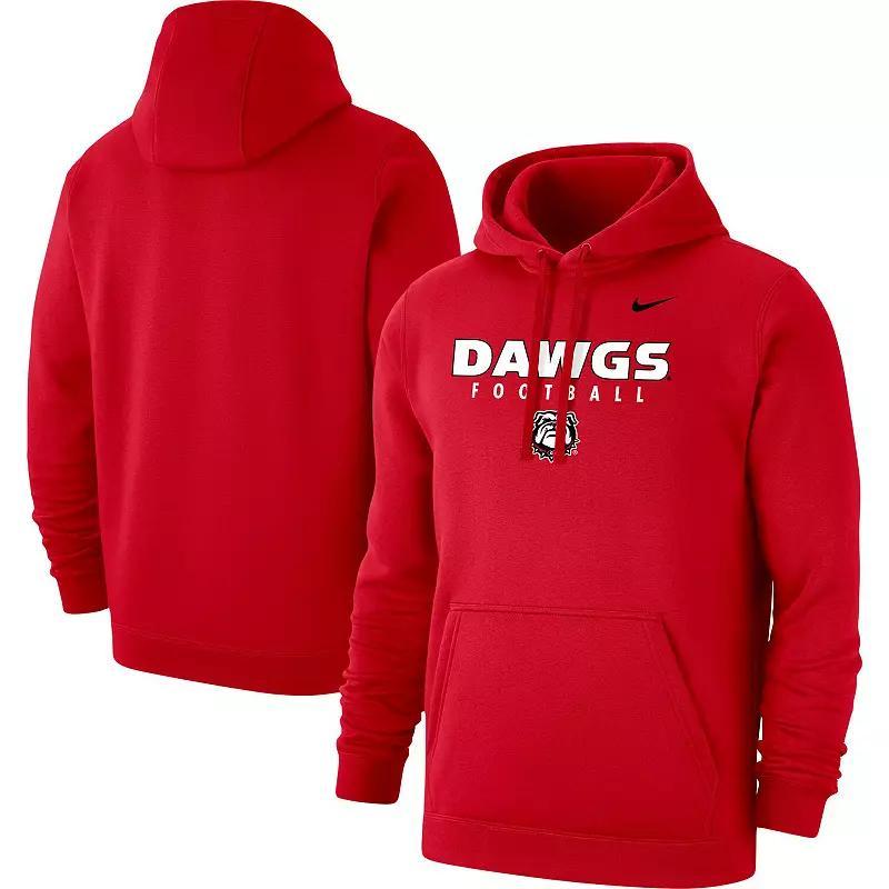 Mens Nike Georgia Bulldogs Football Drop Club Pullover Hoodie Product Image