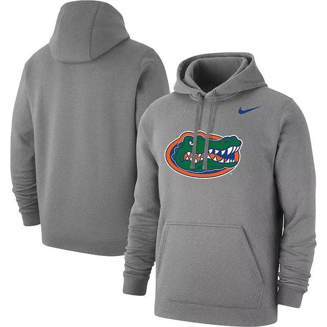 Mens Nike Heather Gray Florida Gators Logo Club Pullover Hoodie Product Image