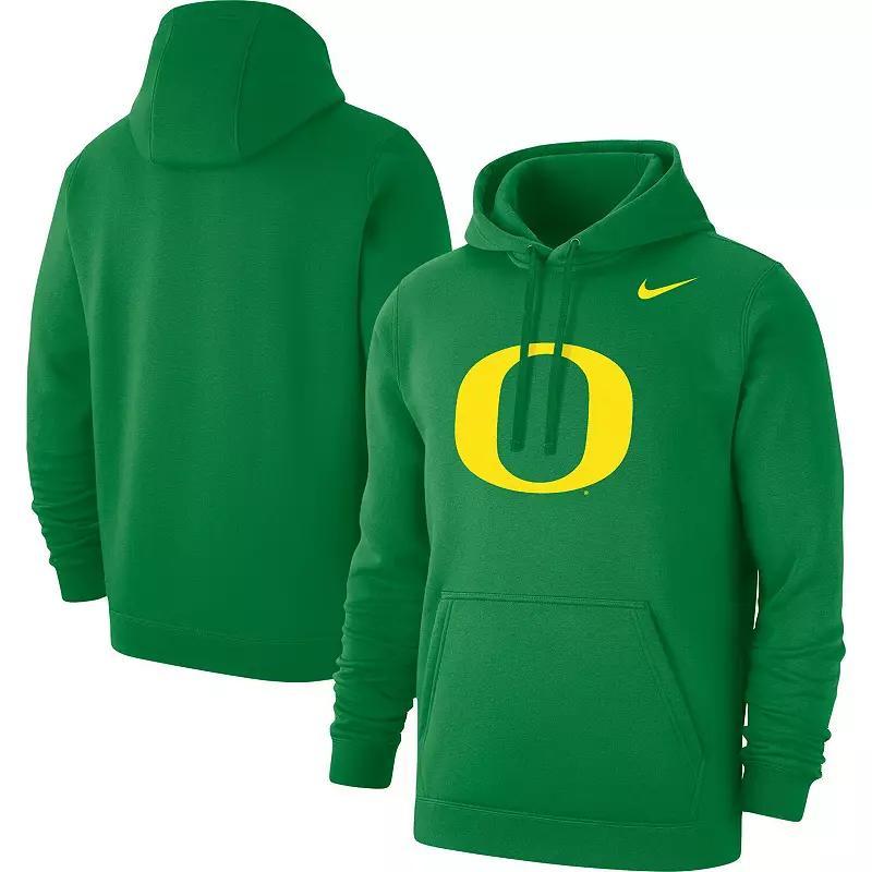 Mens Nike Green Oregon Ducks Primary Logo Club Pullover Hoodie Product Image