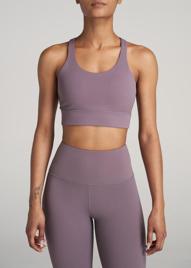 Women's Balance Crisscross Tall Sports Bra in Smoked Mauve Female Product Image