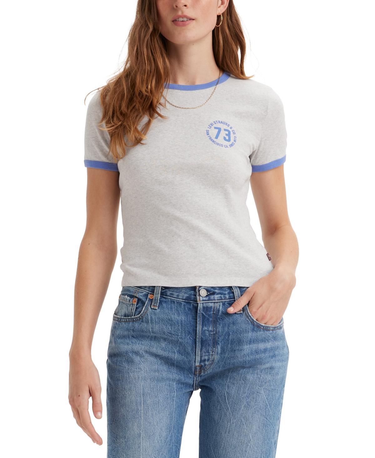 Levis Womens Ringer Rickie Cotton Graphic T-Shirt Product Image