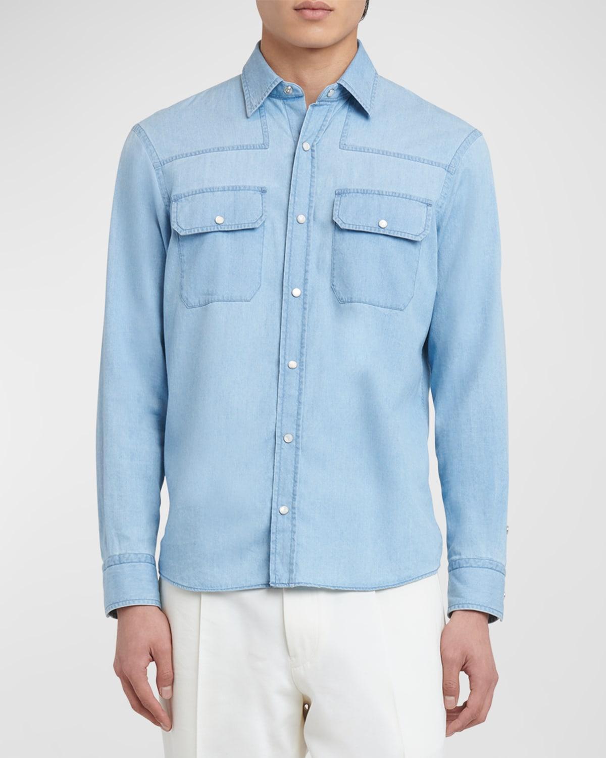 Mens Cashco Denim Western Shirt Product Image