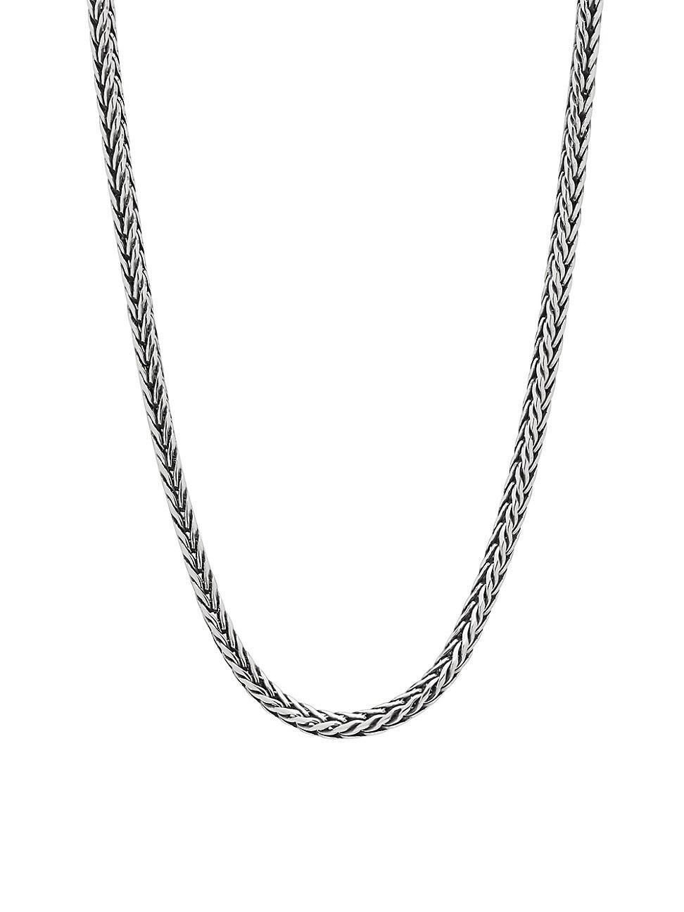 Womens Sterling Silver Wheat Chain Necklace Product Image