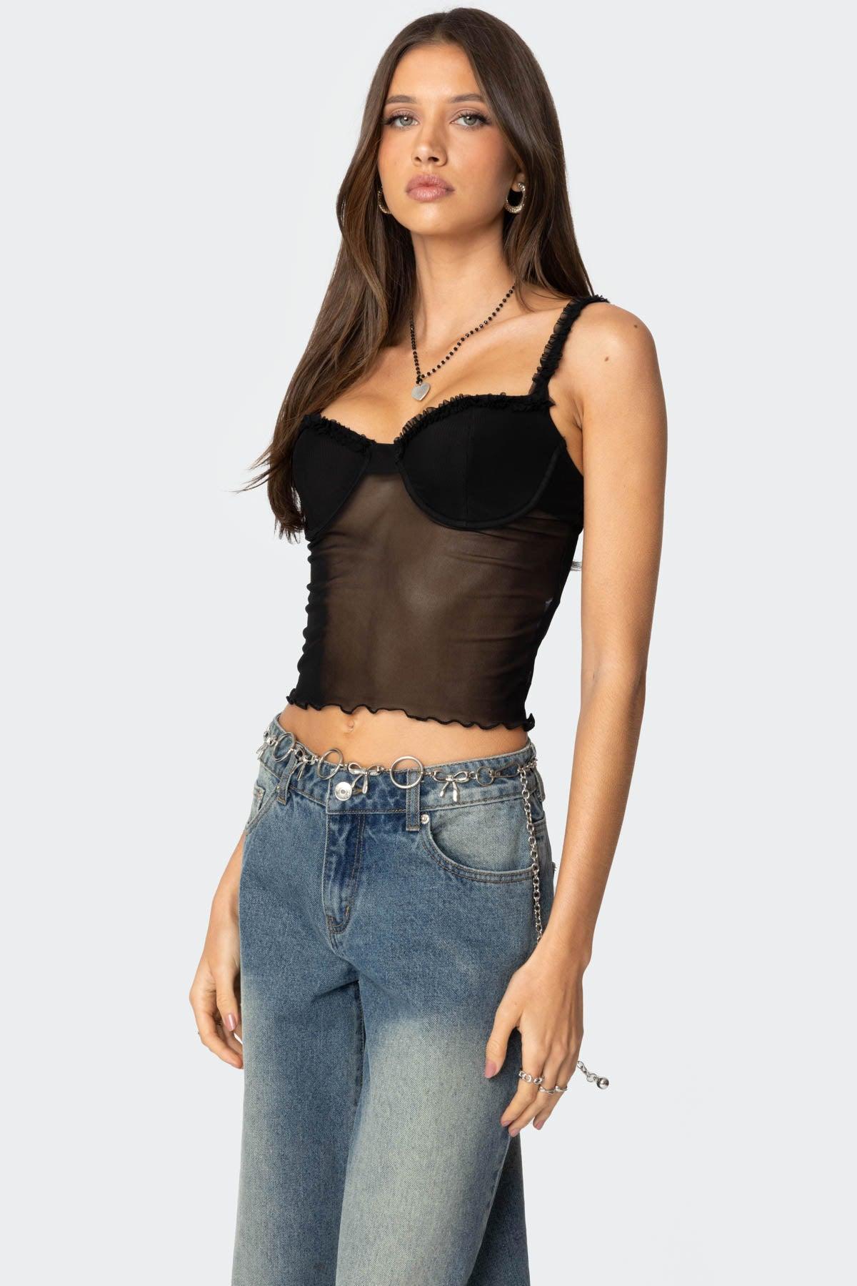 Mercy Sheer Mesh Bra Top Product Image