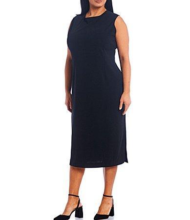 Womens Sleeveless Crepe Midi-Dress Product Image