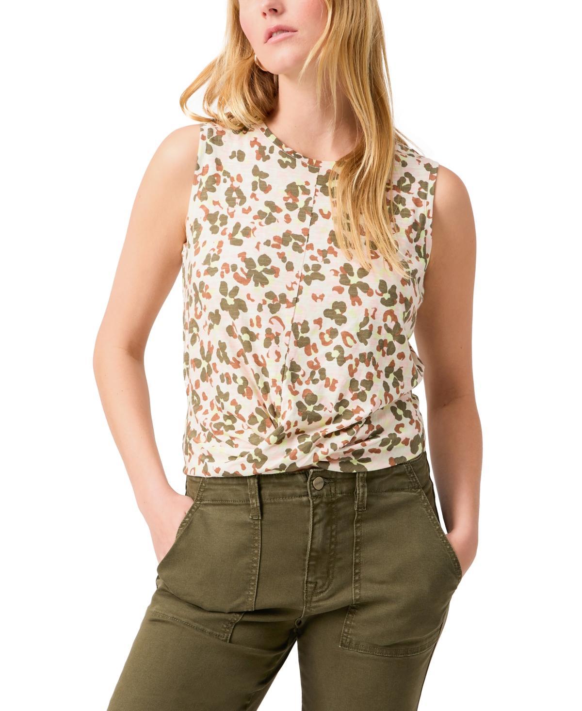 Sanctuary Womens Floral-Print Twist-Front Tank Top Product Image