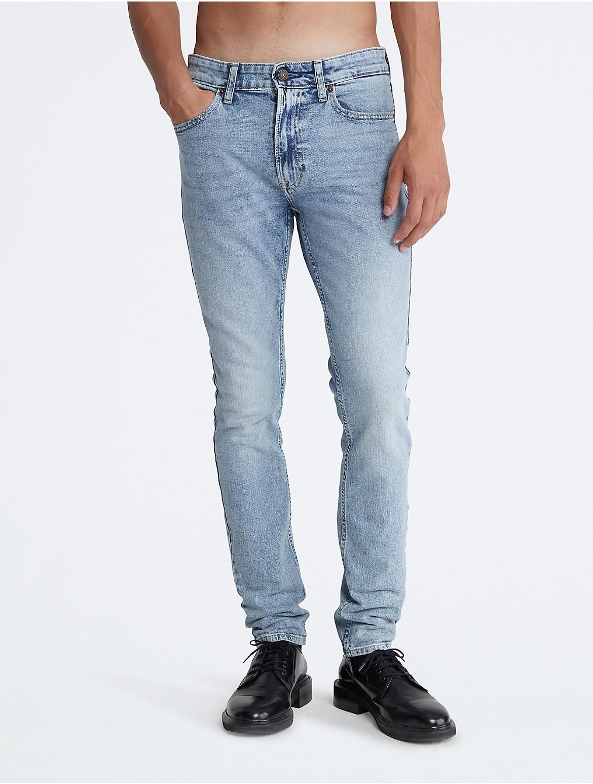 Calvin Klein Mens Skinny Fit Limelight Jeans - Blue - 38W x 30L Product Image