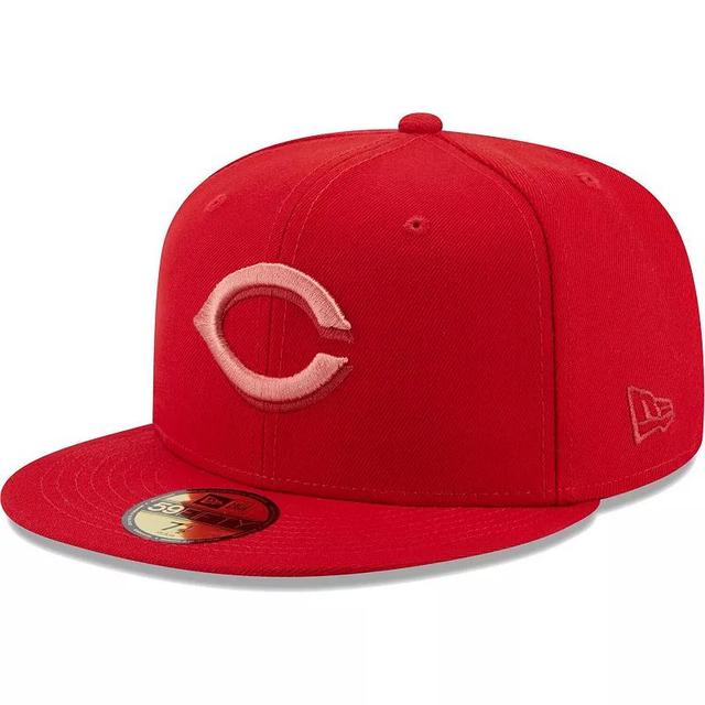 Mens New Era Red Cincinnati Reds Monochrome Camo 59FIFTY Fitted Hat Product Image