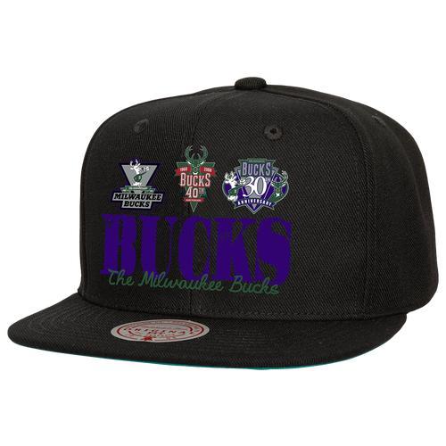 Mitchell & Ness Mens Milwaukee Bucks Mitchell & Ness Bucks Reframe Retro Snapback - Mens Product Image