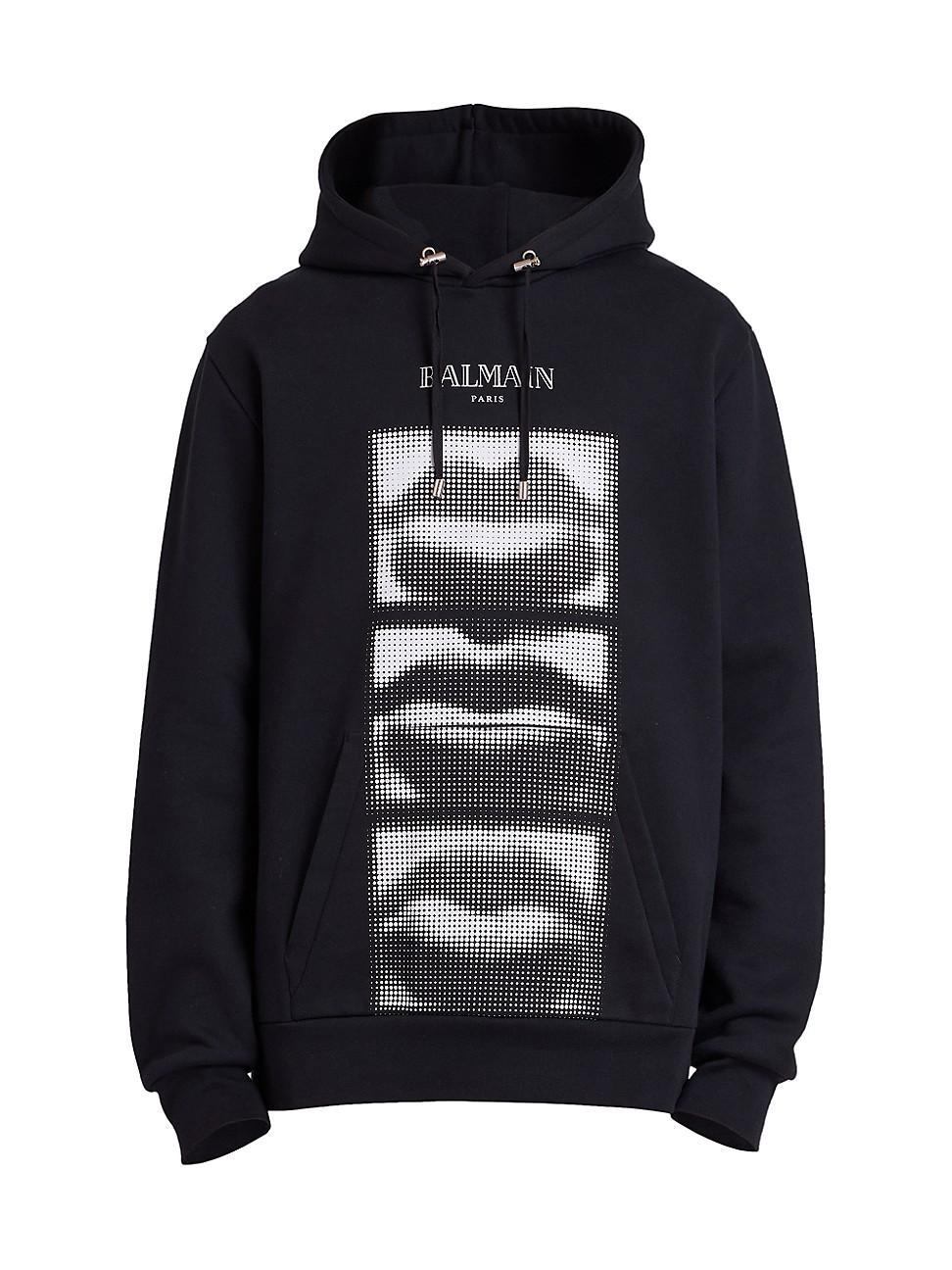 Mens Dot Form Lips Print Hoodie Product Image