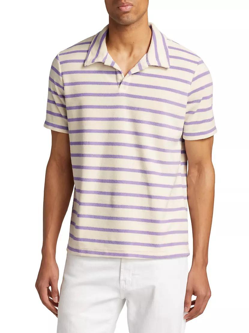 COLLECTION Stripe Cotton Polo Shirt Product Image