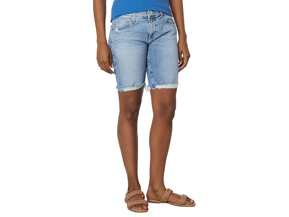 AG Nikki Ripped Denim Bermuda Shorts Product Image