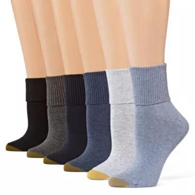 Gold Toe 6 Pair Turncuff Socks Womens Product Image