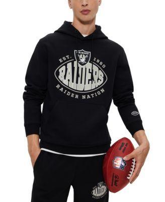 Boss Nfl Atlanta Falcons Cotton Blend Printed Regular Fit Hoodie Product Image