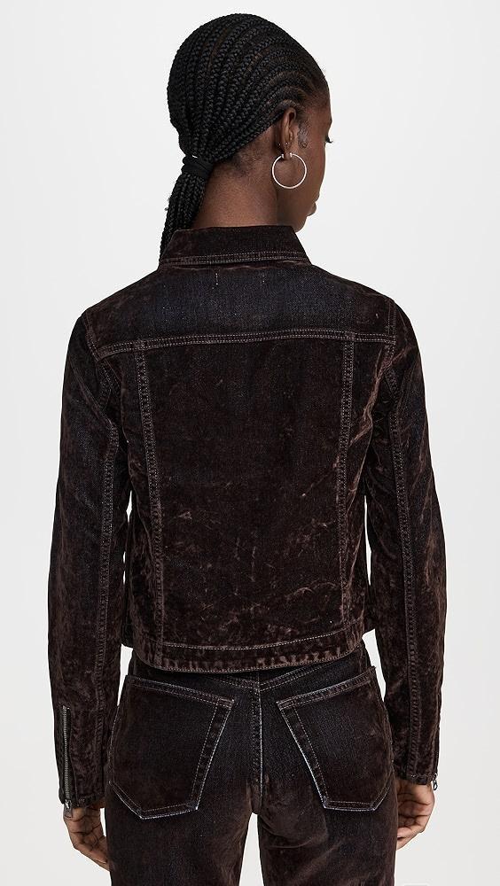 RE/DONE Flocked Slim Zip Jacket | Shopbop Product Image