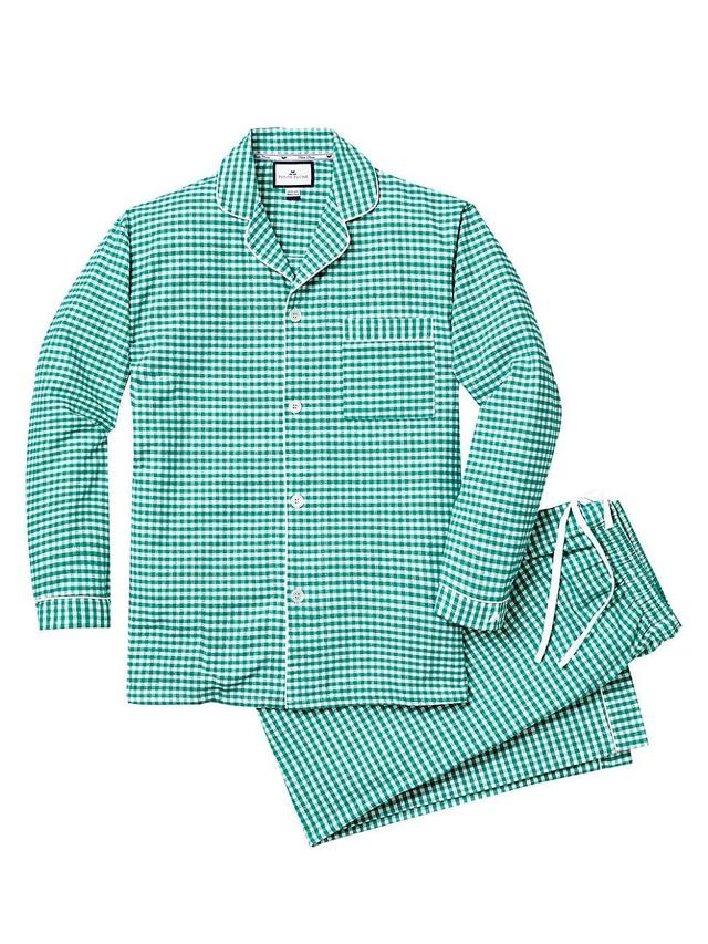 Petite Plume Mens Mini Gingham Flannel Pajamas Product Image