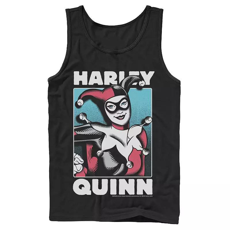 Mens DC Comics Harley Quinn Portrait Tank Top Blue Product Image