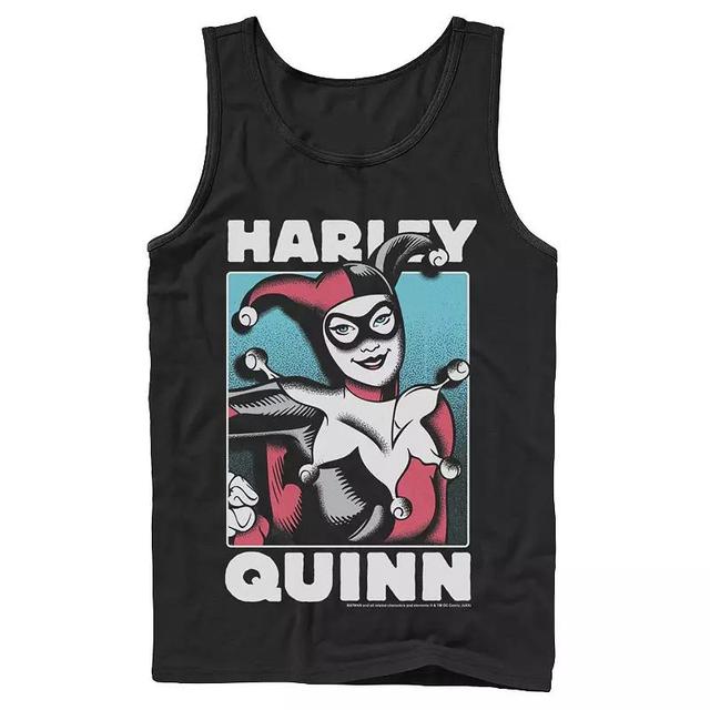 Mens DC Comics Harley Quinn Portrait Tank Top Blue Product Image