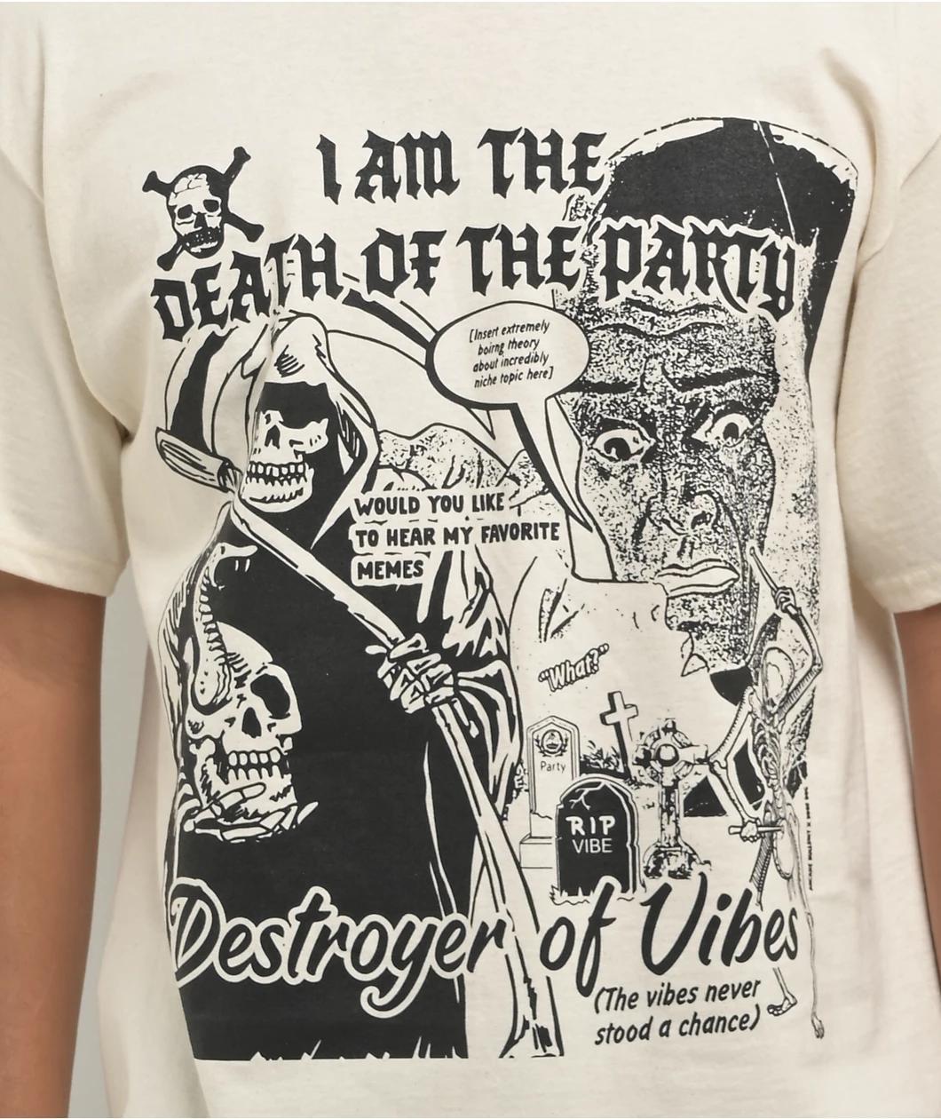 Boss Dog Death Of The Party Cream T-Shirt Product Image