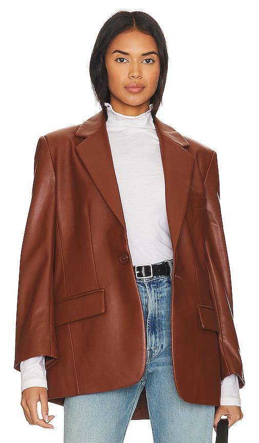 Steve Madden Imaan Faux Leather Blazer Product Image