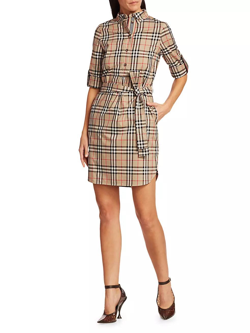 Giovanna Check Belted Shirtdress Product Image