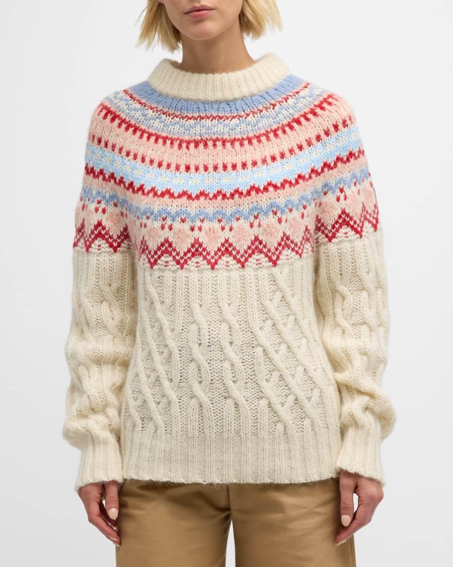 Wool Alpaca Cable-Knit Sweater  Product Image