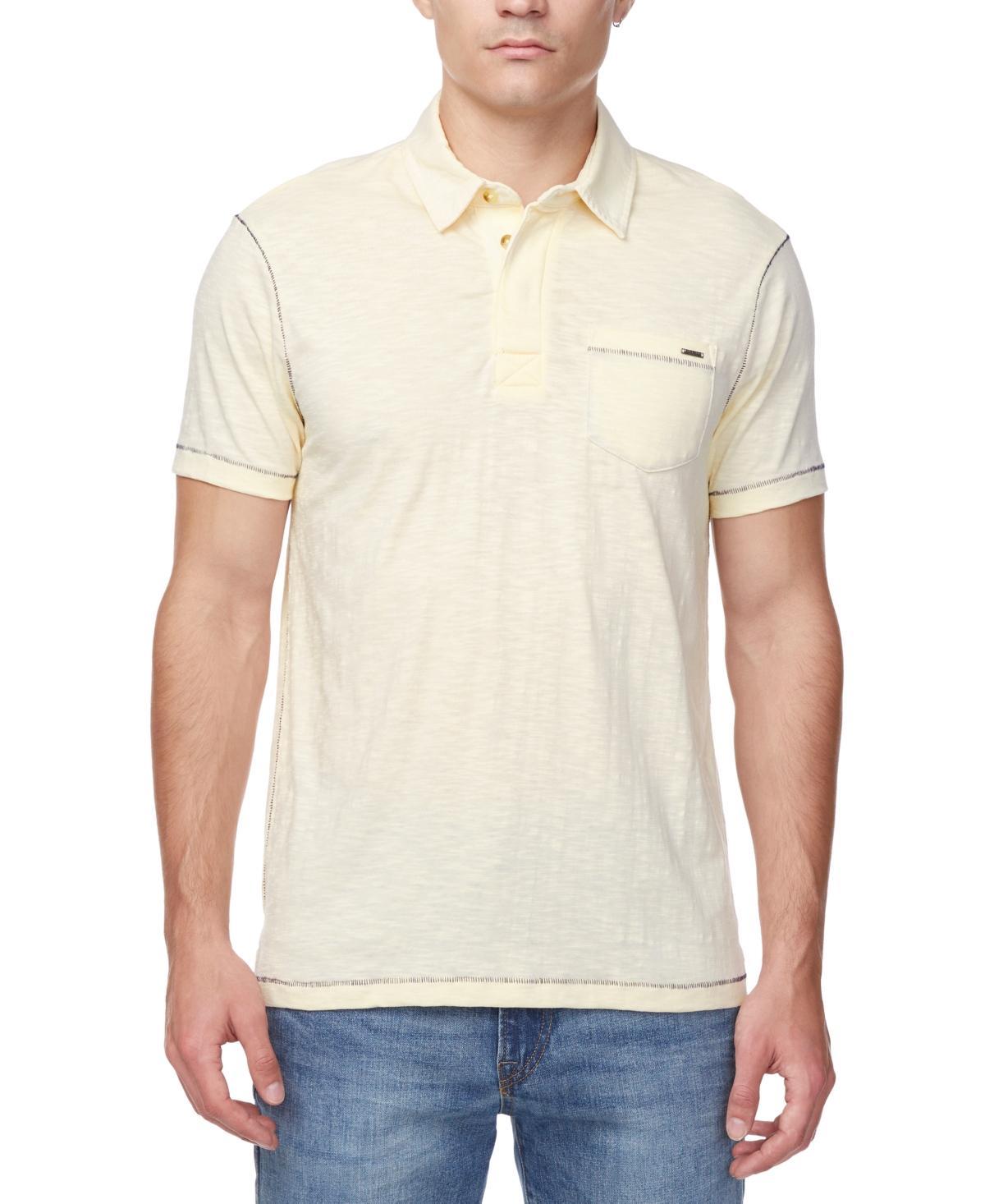 Buffalo David Bitton Mens Kasper Straight-Fit Textured Pocket Polo Shirt Product Image