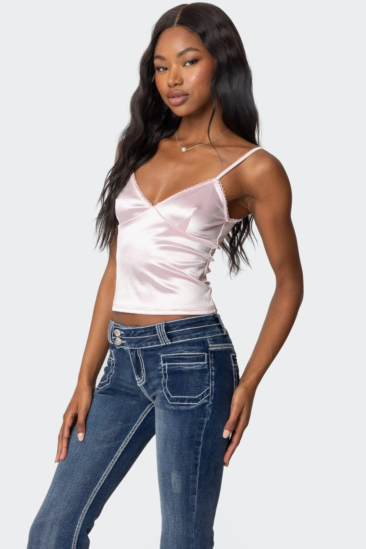 Amelie Satin Effect Tank Top Product Image