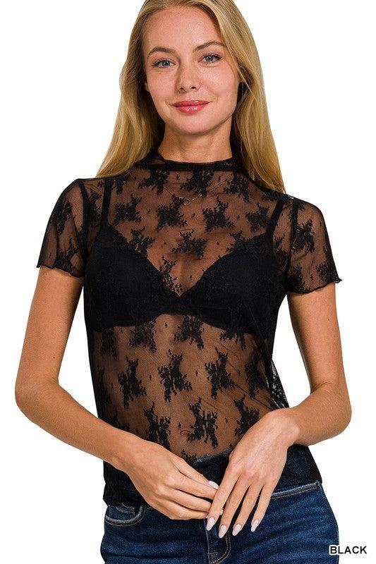 LaDonna Lacey See-Through Layering Top Product Image