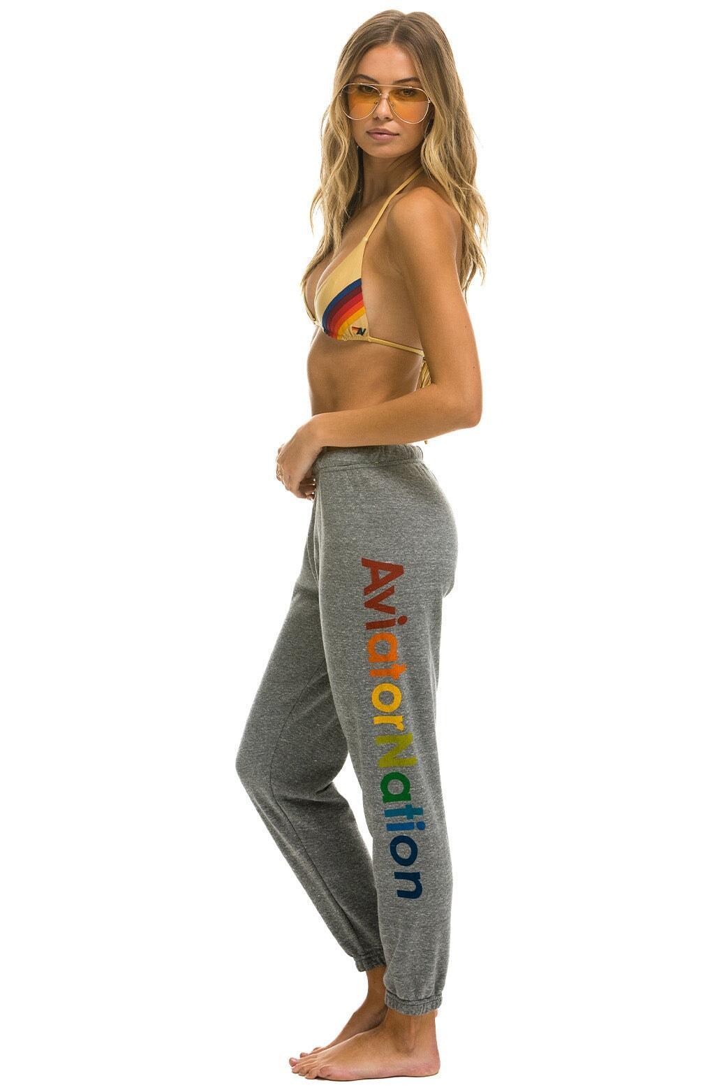 AVIATOR NATION VAIL SWEATPANTS - HEATHER GREY Female Product Image