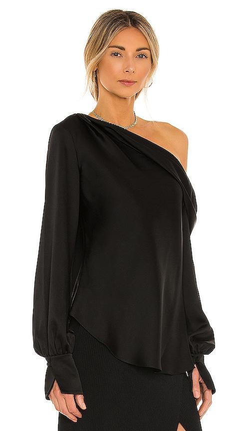 Simkhai Alice One-Shoulder Satin Top Product Image