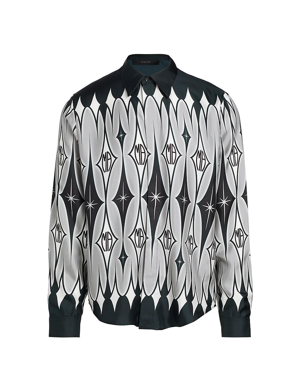 Mens Silk Argyle Print Shirt Product Image