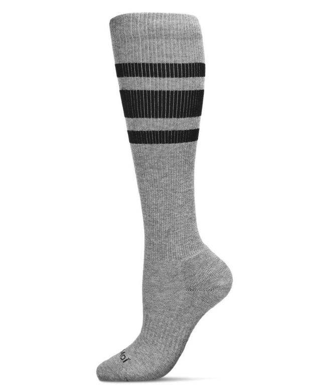 Mens Striped Athletic Cushion Sole Compression Knee Sock Product Image