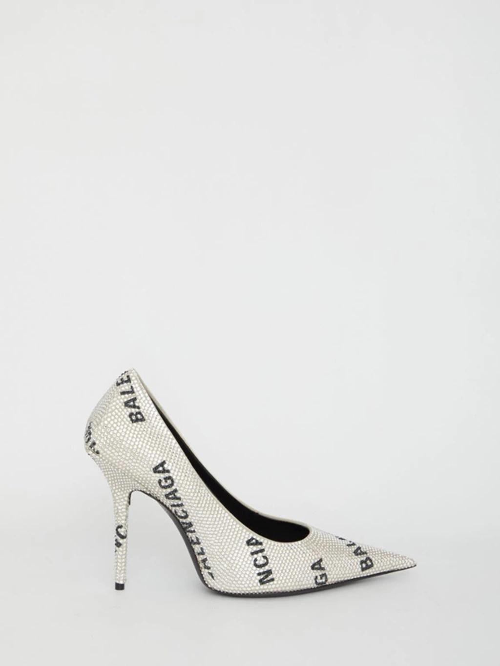 BALENCIAGA Square Knife Embellished Pumps In Black Product Image