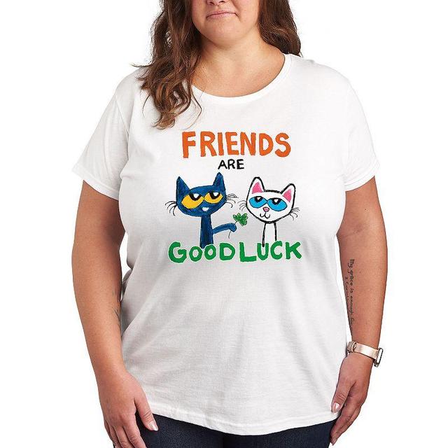 Plus Pete the Cat Friends Are Good Luck Graphic Tee, Womens Product Image