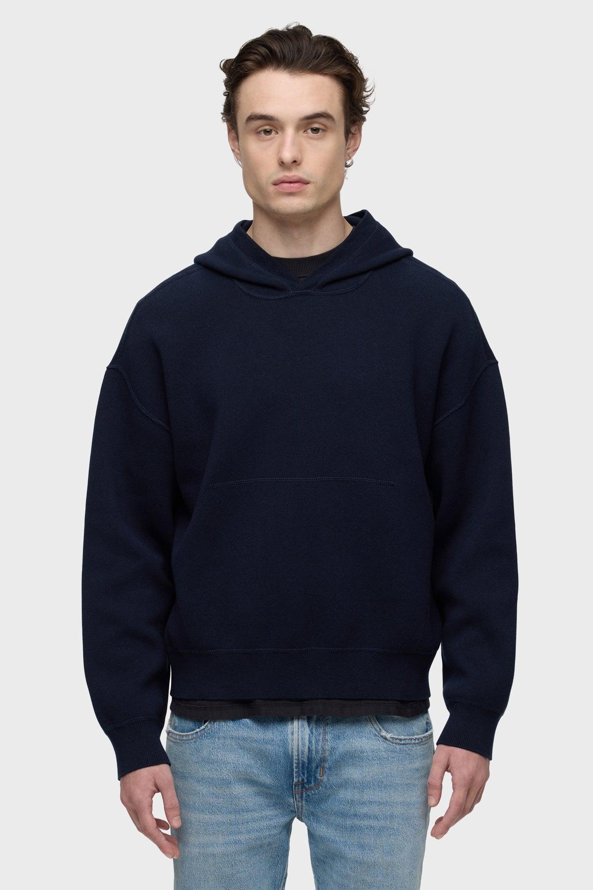 Double Knit Hoodie Male Product Image