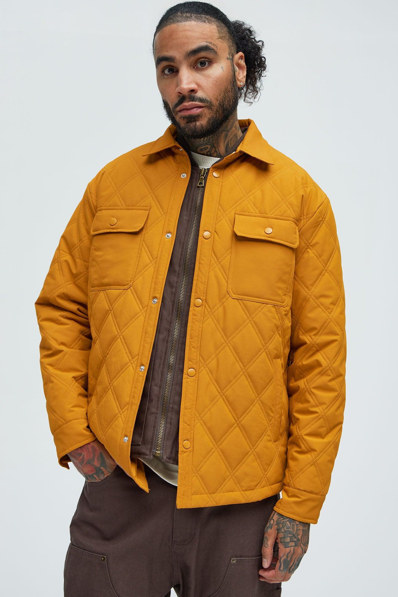 Auburn Quilted Shirt Jacket - Mustard Product Image